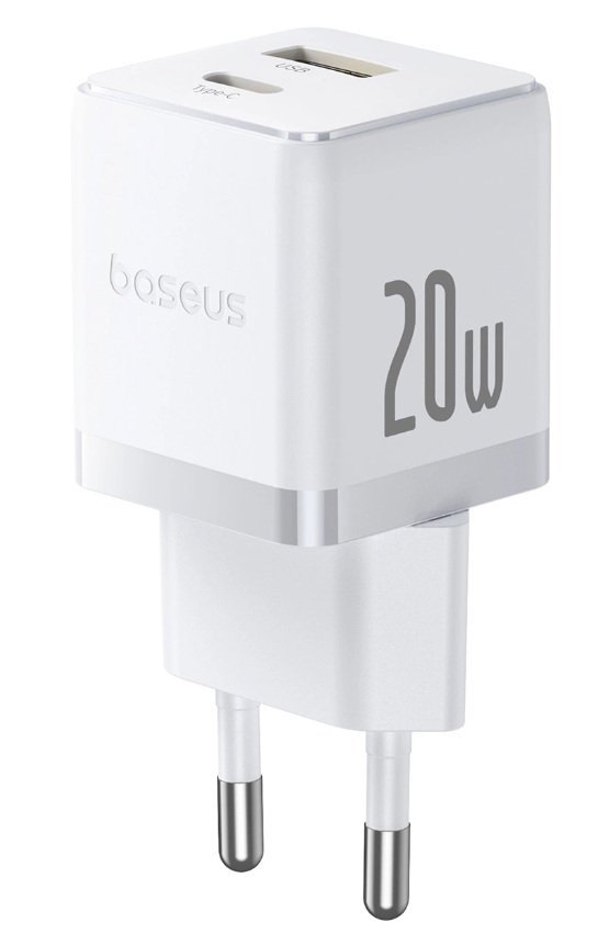Ładowarka sieciowa Baseus Palm 20W USB-C USB-A - biała
