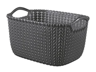 Curver Koszyk na drobiazgi lub Koszyk Knit, imitacja dzianiny (Prostokątny/ szary) - Inne artykuły do sprzątania - miniaturka - grafika 1