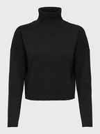 Swetry damskie - ONLY Golf w kolorze czarnym - miniaturka - grafika 1