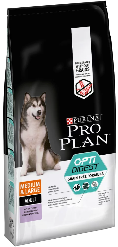 Purina Pro Plan Optidigest Medium&Large Adult Grain Free 12 kg