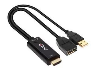 Adapter Club3D CAC-1335 HDMI™+ Micro USB to DisplayPort™ 4K120Hz or 8K30Hz M/F Active Adapter - Kable Adapter Club3D CAC-1335 HDMI™+ Micro USB to DisplayPort™ 4K120Hz or 8K30Hz M/F Active Adapter - Kable - miniaturka - grafika 1