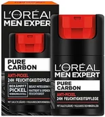 Kremy do twarzy - L'Oréal Men Expert Krem nawilżający przeciw pryszczom, skutecznie zwalcza pryszcze, czyste włókno węglowe, 1 x 50 ml - miniaturka - grafika 1