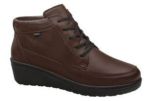 Botki na haluksy AXEL Comfort 4465 H Brąz+Stretch Kosela Medic 9465 Tęgość H Brązowe - Botki damskie - miniaturka - grafika 1