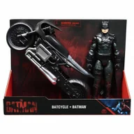 Figurki dla dzieci - dc comics Batman "The Batman" autentyczny Bat-Cycle z figurką sportową Batman 30 cm wraz z peleryną materiałową w stylu kinowym Batman 6064712 - miniaturka - grafika 1