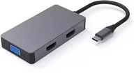 Adaptery i przejściówki - Adapter USB Extra Digital Adapteris USB Type-C - 2x HDMI, 1x VGA, 1x USB Type-A, 1x USB Type-C PD60W - miniaturka - grafika 1