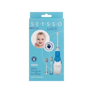 SEYSSO Baby Penguin Ice Blue Szczoteczka soniczna dla dzieci 0-3 lat niebieska - Szczoteczki do zębów dla dzieci - miniaturka - grafika 2