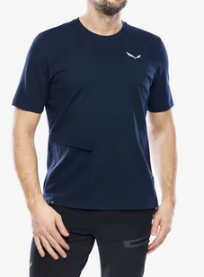 Koszulka bawełniana Salewa Puez Hemp T-Shirt - navy blazer - Koszulki i topy damskie - miniaturka - grafika 1