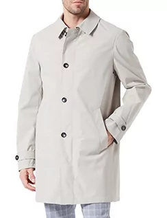 Płaszcze męskie - bugatti Męski płaszcz 333500-39031, jasnoszary-210, standardowy, jasnoszary-210 - grafika 1