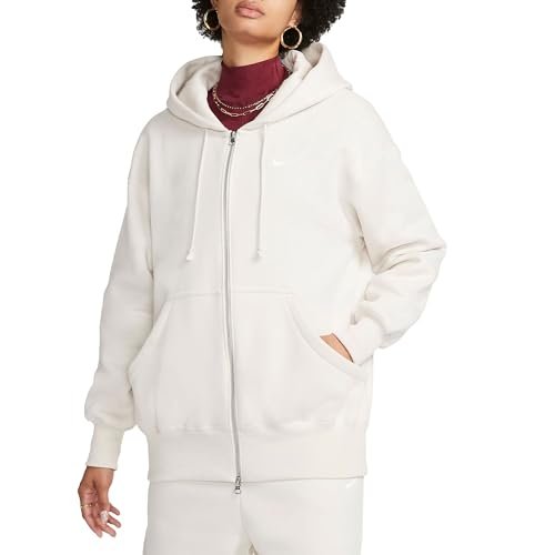Nike DQ5758-104 W NSW PHNX FLC FZ OS Hoodie Długi sweter damski LT Orewood BRN/Sail Rozmiar S