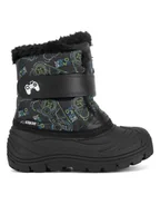 Buty dla chłopców - Action Boy Śniegowce P140224K Czarny - miniaturka - grafika 1