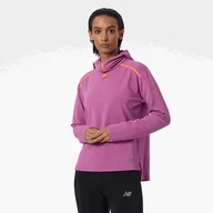 Bluzy sportowe damskie - New Balance Bluza do biegania damska Q SPEED SHIFT HOODIE WT21286MP2 - miniaturka - grafika 1