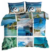 Pościel - Pościel 3D bawełna satyna 160x200cm MALEDIWY - miniaturka - grafika 1