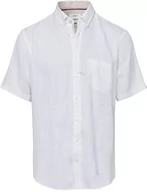 Koszule męskie - BRAX Męska koszula lniana Dan U AIRWASHED Linen z krótkim rękawem, biała, S, biały, S - miniaturka - grafika 1