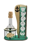 Karafki - Karafka na alkohol 0,5l RYBA pływa + 6 kieliszki - miniaturka - grafika 1