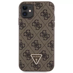 Guess GUHCN61P4TDSCPW iPhone 11 / Xr 6.1" brązowy/brown hardcase Crossbody 4G Metal Logo - Etui i futerały do telefonów - miniaturka - grafika 3
