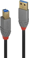 Kable USB - Lindy Kabel USB 3.0 Typ A to B 0,5m czarny - miniaturka - grafika 1