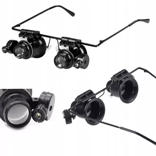 Lupa Okulary Zegarmistrzowska Mocna Led 20X 15Mm - Mikroskopy i lupy - miniaturka - grafika 1
