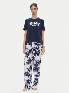 DKNY Piżama YI70052 Granatowy Regular Fit - Piżamy damskie - miniaturka - grafika 1