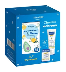 Mustela Zimowa ochrona sztyft ochronny z Cold Cream 9,2 g + krem odżywczy z Cold Cream do twarzy 40 ml + karty do gry [ZESTAW] 1148200 - Kosmetyki kąpielowe dla dzieci - miniaturka - grafika 1