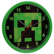 Zegary - Minecraft Zielony zegar ścienny analogowy 25 cm - miniaturka - grafika 1