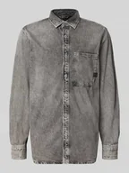 Koszule męskie - Koszula casualowa z imitacji denimu - miniaturka - grafika 1