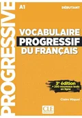 Książki do nauki języka francuskiego - Vocabulaire progressif du franais dbutant A1 nagrania audio online - Claire Miquel - książka - miniaturka - grafika 1