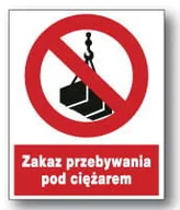 Akcesoria BHP - ZZO-41 ZNAK BHP PCV zakaz przebywania pod ciężarem - miniaturka - grafika 1