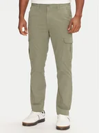 Spodnie męskie - Tommy Jeans Spodnie materiałowe Austin DM0DM20281 Zielony Regular Fit - miniaturka - grafika 1
