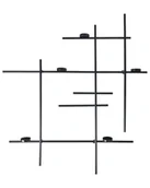 Świeczniki - Świecznik wiszący PORTO 74 cm Czarny - miniaturka - grafika 1