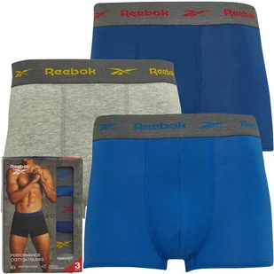 Bielizna męska Reebok 15012 SPORTS TRUNKS JEROEN Niebieska - Majtki męskie - miniaturka - grafika 1