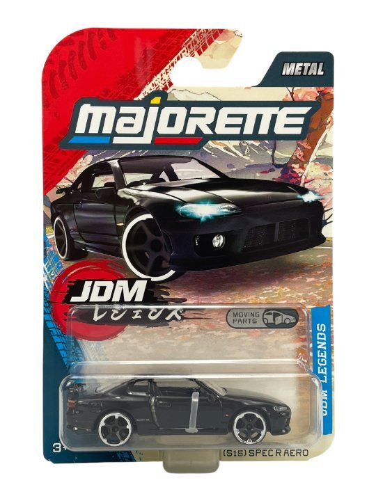 MAJORETTE JDM LEGENDS NISSAN SILVIA (S15) SPEC R AERO CZARNY 1:64 8502100000