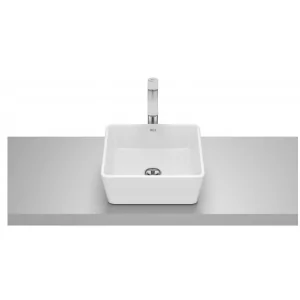 ROCA A327B12620 OPTICA Umywalka nablatowa SQUARE CQ 35x35 cm BIAłY MAT - Umywalki - miniaturka - grafika 1