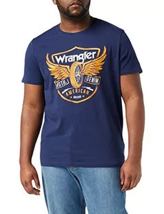Wrangler Koszulka męska Americana, Średniowieczny niebieski, S - Koszulki męskie - miniaturka - grafika 1