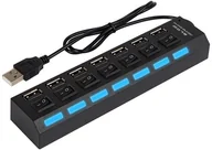 Huby USB - 86-073# Rozgałęźnik usb wt.a-7xgn.a hub-06 czarny - miniaturka - grafika 1