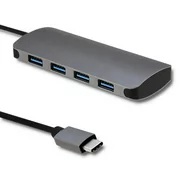 Kable komputerowe i do monitorów - Qoltec Adapter USB typ C męski 4x USB 3.0 żeński DC converter + EKSPRESOWA 24H (50379) - miniaturka - grafika 1