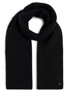 Tommy Hilfiger Szalik damski - EDS ESSENTIAL FLAG FUZZY SCARF Kobiety czarny jednolity, ONE SIZE - Apaszki i szaliki damskie - miniaturka - grafika 1