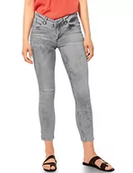 Spodnie damskie - Street One Damskie spodnie jeansowe Slim, Heavy Grey Washed, W25/L28 - miniaturka - grafika 1