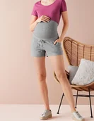Spodnie ciążowe - esmara® Szorty ciążowe z elastycznym pasem, z bawełną organiczną - miniaturka - grafika 1