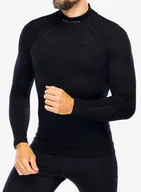 Bluzy sportowe męskie - Bluza termoaktywna Brubeck Extreme Merino - black/black - miniaturka - grafika 1