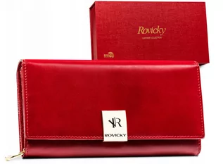 Portfele - Klasyczny, skórzany portfel damski z systemem RFID — Rovicky - grafika 1