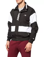 Kurtki męskie - STARTER BLACK LABEL Męska kurtka startowa w stylu retro, czarny/biały, XL - miniaturka - grafika 1