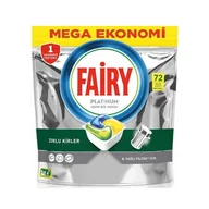Środki do zmywarek - Fairy Platinum All In One Lemon, kapsułki do zmywarki, 72 szt. - miniaturka - grafika 1