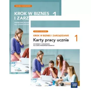 Pakiet Krok w biznes i zarządzanie 1: Podręcznik do liceum ogólnokształcącego i technikum. Zakres podstawowy, Karty pracy ucznia dla szkół ponadpodstawowych - Podręczniki do technikum - miniaturka - grafika 1