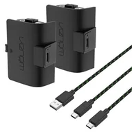 Akcesoria do Xbox - Venom VS2883 2 sztuki do pada Xbox Series X/S, Xbox One 2szt + kabel USB 3m (czarny) - miniaturka - grafika 1