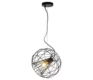 Zuma Line LAMPA wisząca MARL P17212 metalowa OPRAWA druciana ZWIS kula ball drut czarny P17212 - Lampy sufitowe - miniaturka - grafika 4