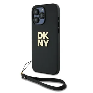 Etui DKNY Wrist Strap Stock Logo na iPhone 15 Pro Max - czarne - Etui i futerały do telefonów - miniaturka - grafika 1