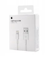 Ładowarki do telefonów - ORYGINALNY KABEL IPHONE APPLE USB LIGHTNING 1 Metr - miniaturka - grafika 1