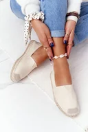 Espadryle damskie - Espadryle Na Plecionej Podeszwie Big Star HH274501 Beżowe-37 - miniaturka - grafika 1