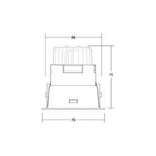 BRUMBERG Downlight wpuszczany LED Binato ściemniany 2700K czarny - Lampy pozostałe - miniaturka - grafika 1