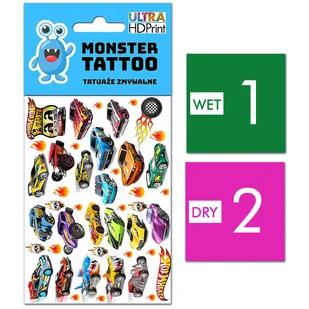 TATUAŻE ZMYWALNE DLA DZIECI HOT WHEELS WZORY ORYGINALNE - Zabawki kreatywne - miniaturka - grafika 1